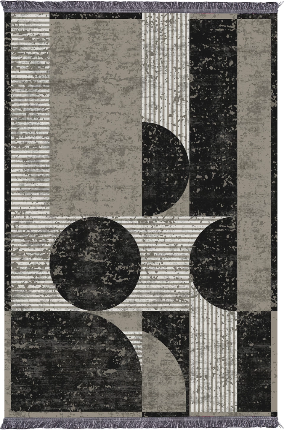 Tepih për dhomë ndeje me franja, Josiane FH7676.46, shumëngjyrësh, 80x150 cm