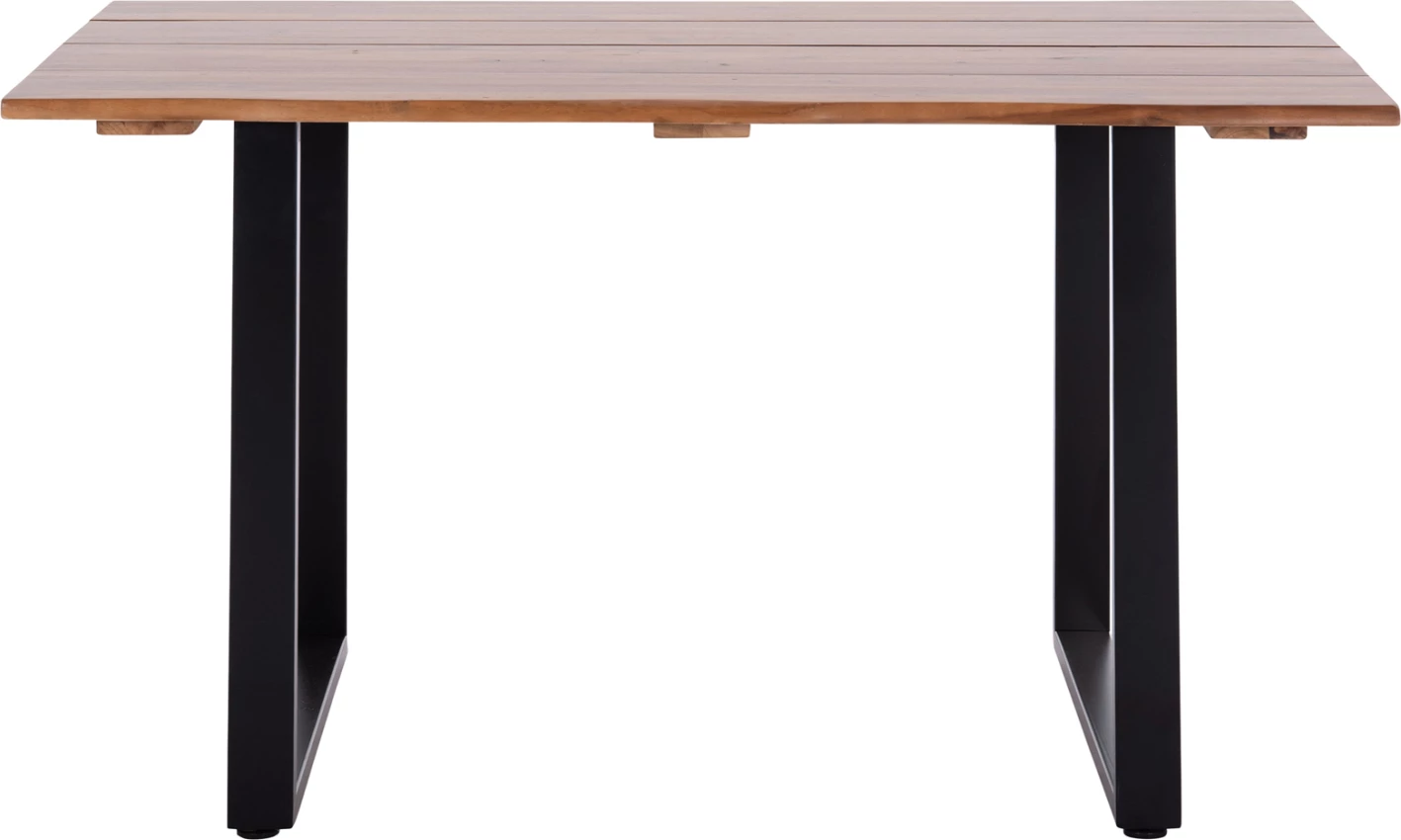 Tavolinë ngrënieje për jashtë, dru akacie natyrale, këmbë metalike, FRIGGO FH6296.02, 140x80x76cm