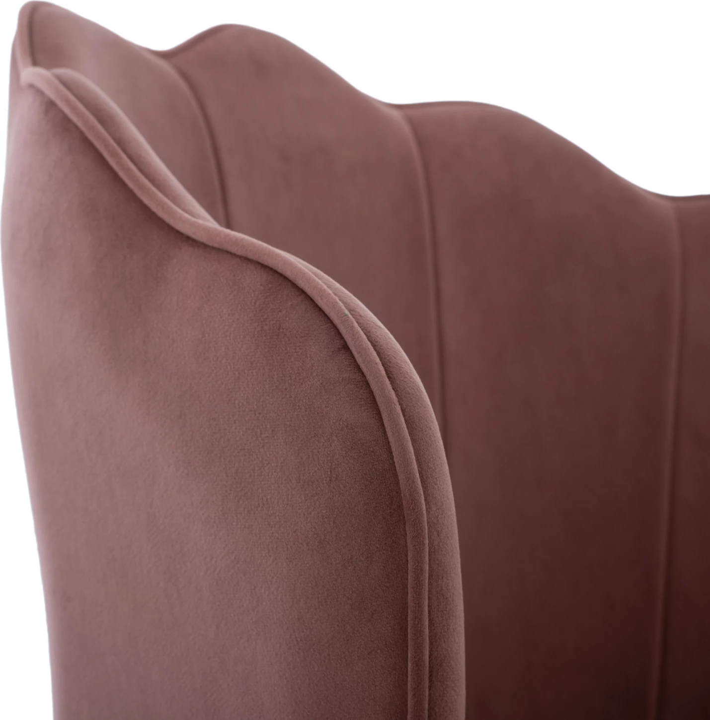 Karrige FH8737.02 kadife ngjyrë mollë e kalbur me kornizë metali ngjyrë ari 48x48x85 cm, set prej 2 copë