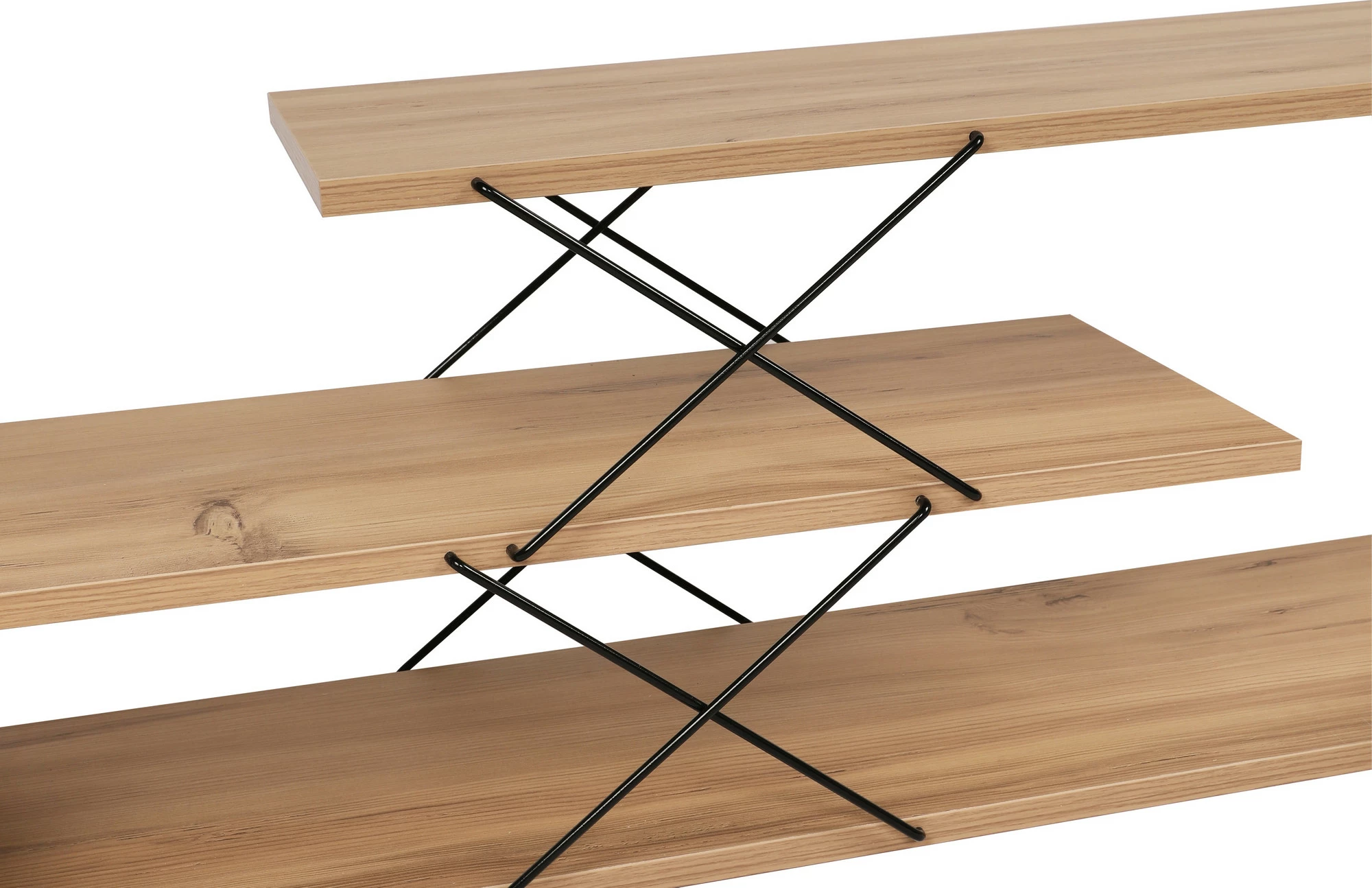 Komodë TV Hanah Home, dizajn zigzag, ngjyrë lisi