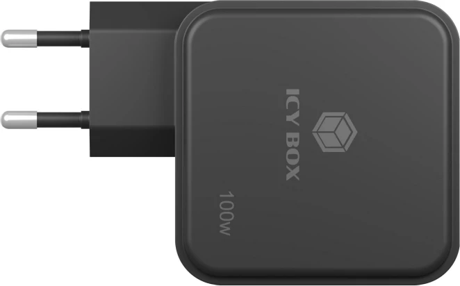 Karikues muri USB-C/USB-A ICYBOX IB-PS1040-PD 100W GaN, 4 porta, i zi