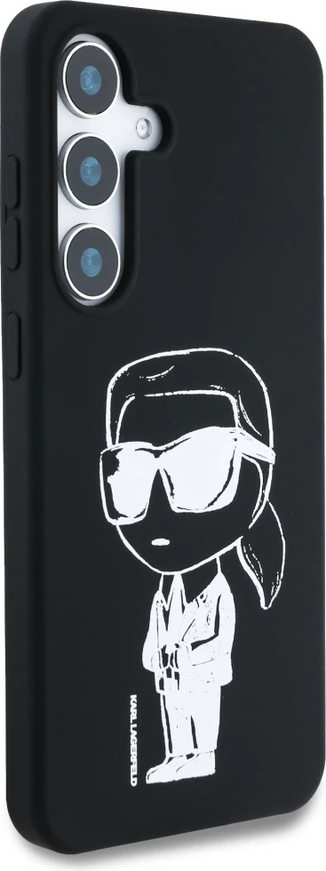 Mbështjellës Karl Lagerfeld Silicone Graffiti Ikonik me MagSafe për Samsung Galaxy S25, zi