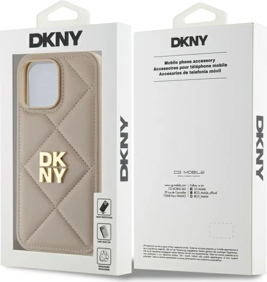Mbështjellës DKNY për iPhone 14 Pro Max, Bezhe