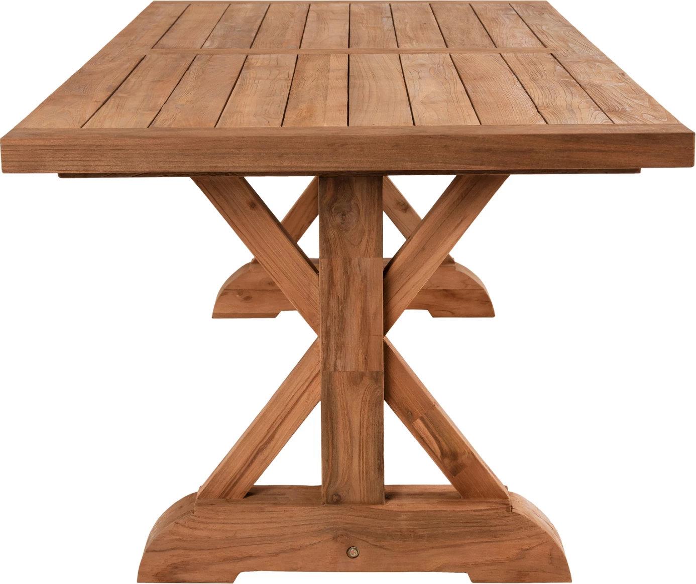 Tavolinë ngrënieje KRONOS, dru TEAK i ricikluar, ngjyrë natyrale, 200x90x75 cm