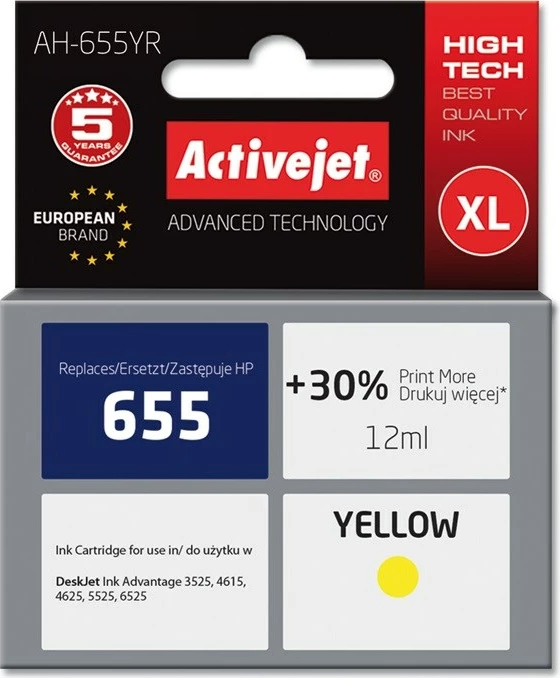 Toner zëvëndësues Activejet AH-655YR për printerët HP