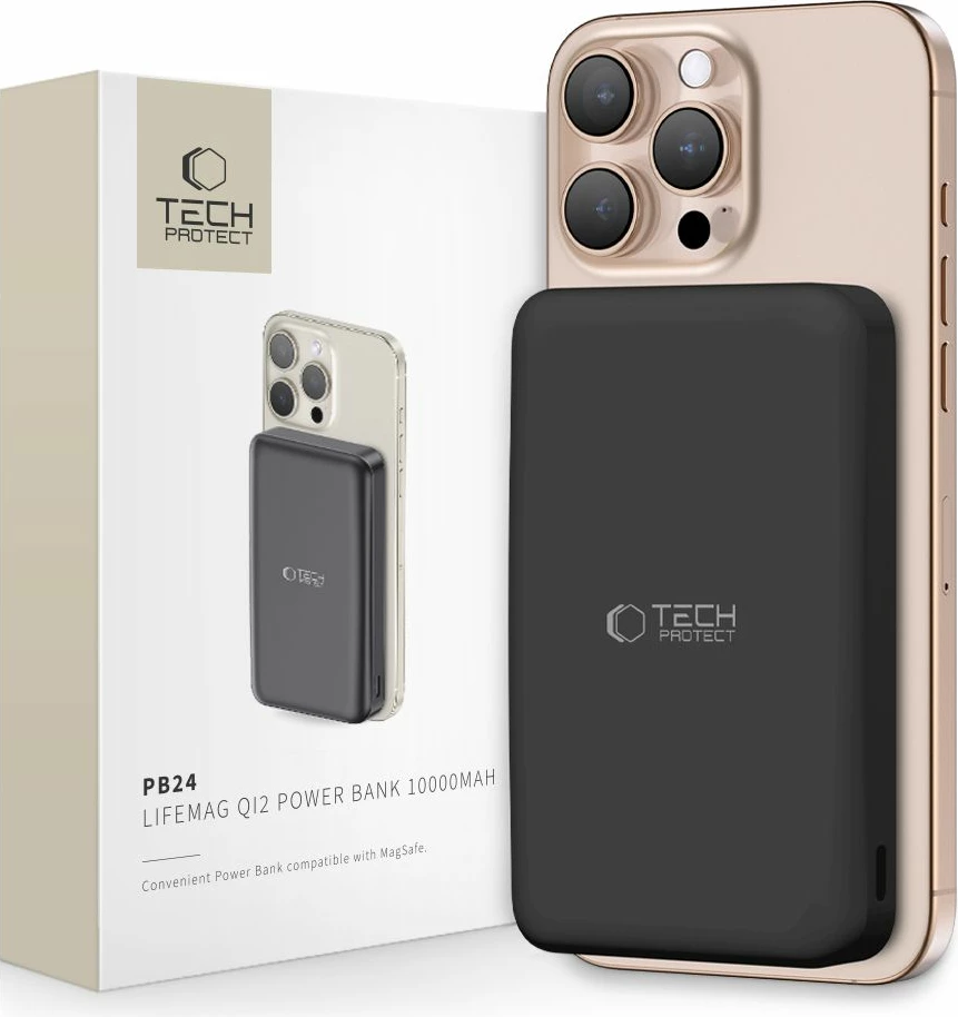 Powerbank Tech-Protect PB24 LifeMag QI2 MagSafe 10000 mAh, zi
