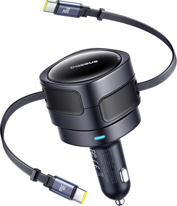 Karikues veture Baseus Enjoyment Max me 2 kabllo USB-C, 60W, Zi