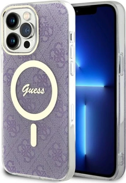 Mbështjellës Guess 4G MagSafe për iPhone 14 Pro Max 6.7", vjollcë