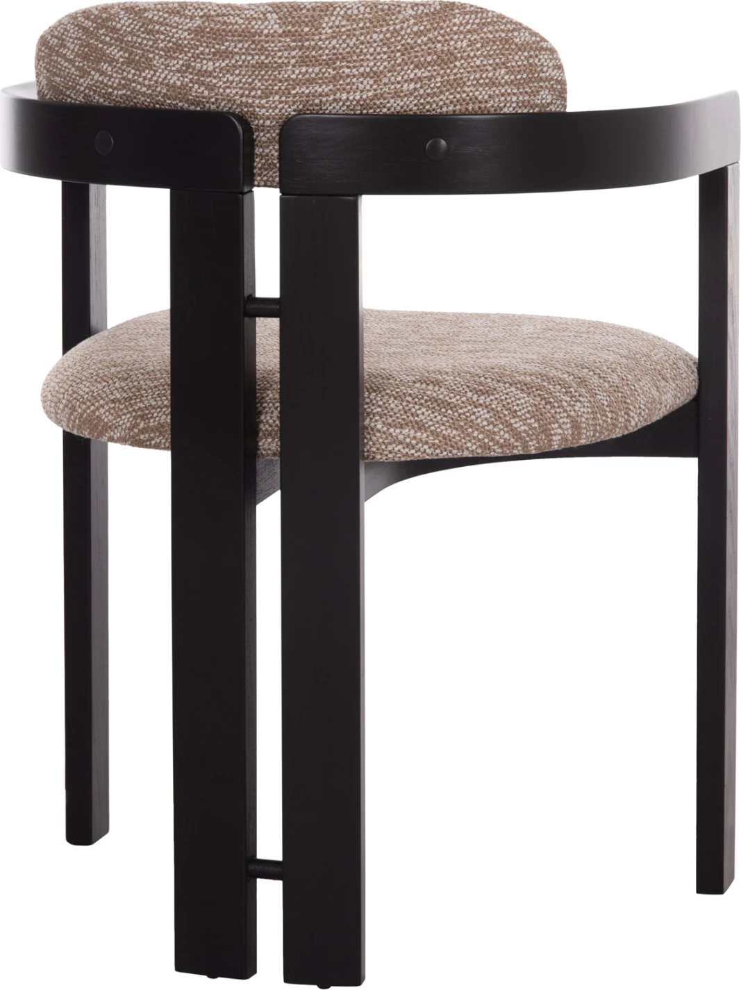 Karrige ngrënieje KALL, stof kafe, dru i zi, FH18247.02, 56x45x73cm