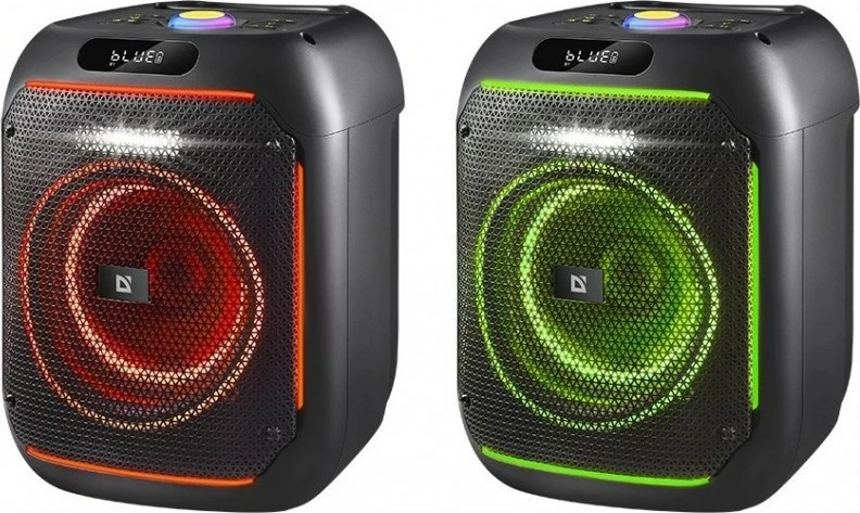 Altoparlant portativ Defender Boomer 65W me Bluetooth, LED, i zi