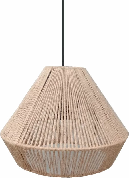 Llambë tavani me litar, jute natyrale, metal, 35x35x26cm