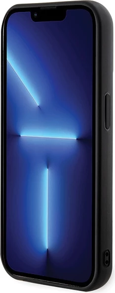 Mbështjellës Karl Lagerfeld 3D Rubber Glitter Logo për iPhone 15 Pro, i zi