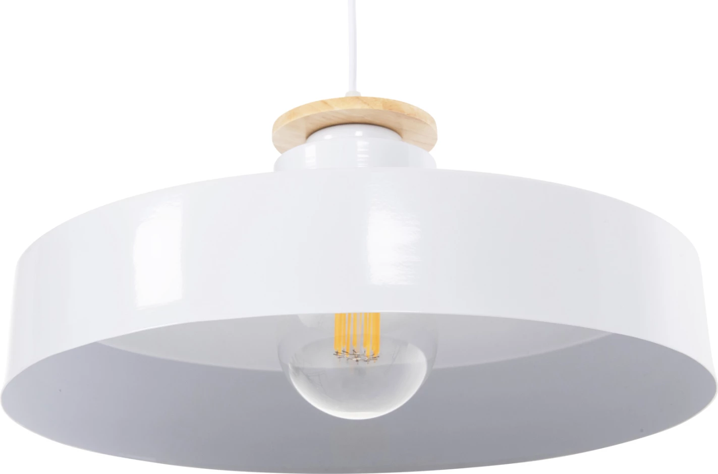 Llambë varëse për tavan, kapak metali i bardhë, FH4159.02, Φ40x116H cm