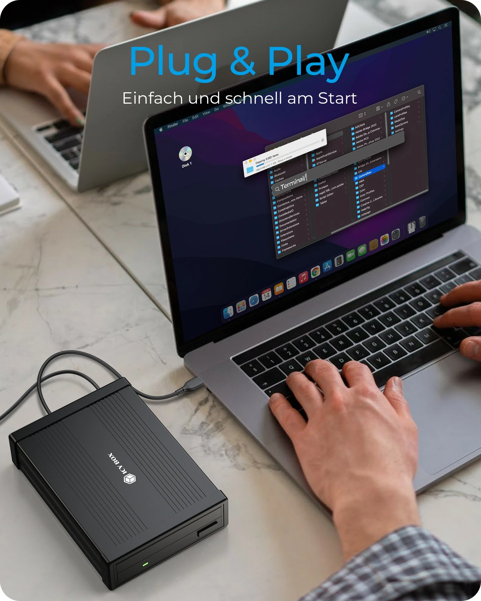 Kasë e jashtme ICY BOX IB-525-U3, 5.25", USB Type-C, e zezë
