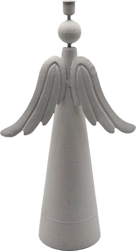 Dekor engjëll për Krishtlindje, metalik, i bardhë, 25.5x13.5x50cm