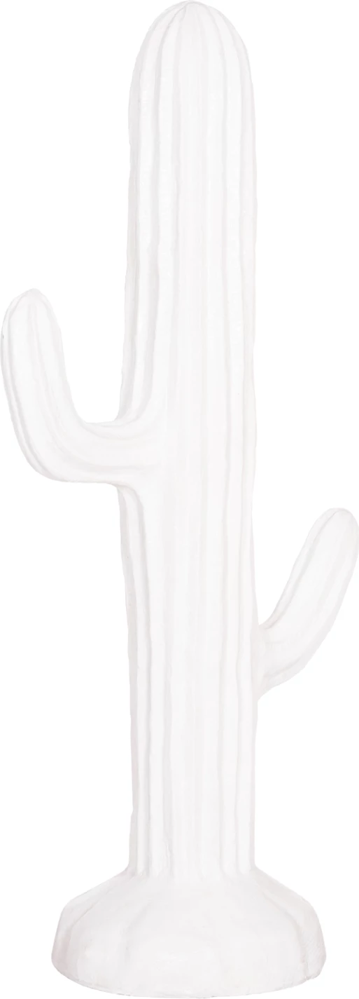 Kaktus dekorativ në dysheme, MDF, ngjyrë e bardhë, FH4386.02L, 63x37x150H cm