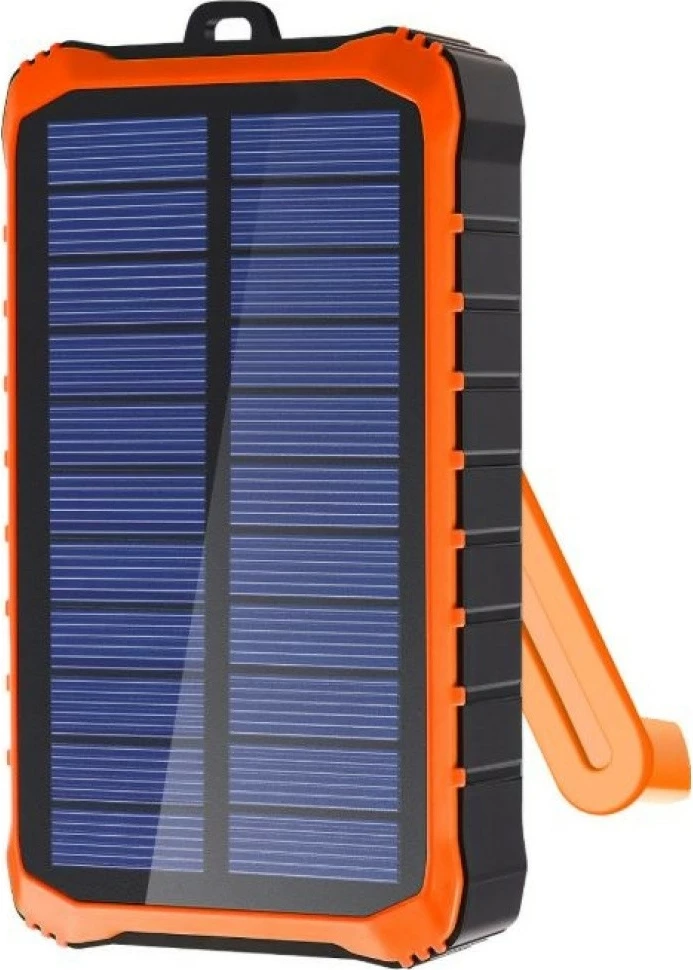 Powerbank solar me manivelë 4smarts Proper Solar KAT07306 12000 mAh 2x USB-A hyrje USB-C gri/portokalli