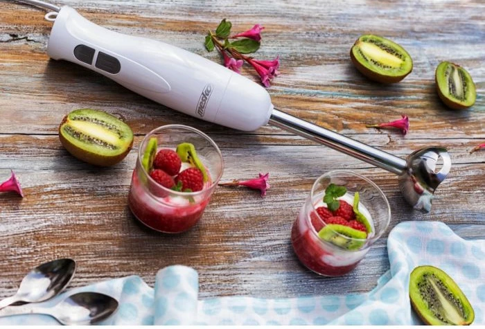 Blender dore Mesko MS4619 300W, 2 shpejtësi, inox, i bardhë