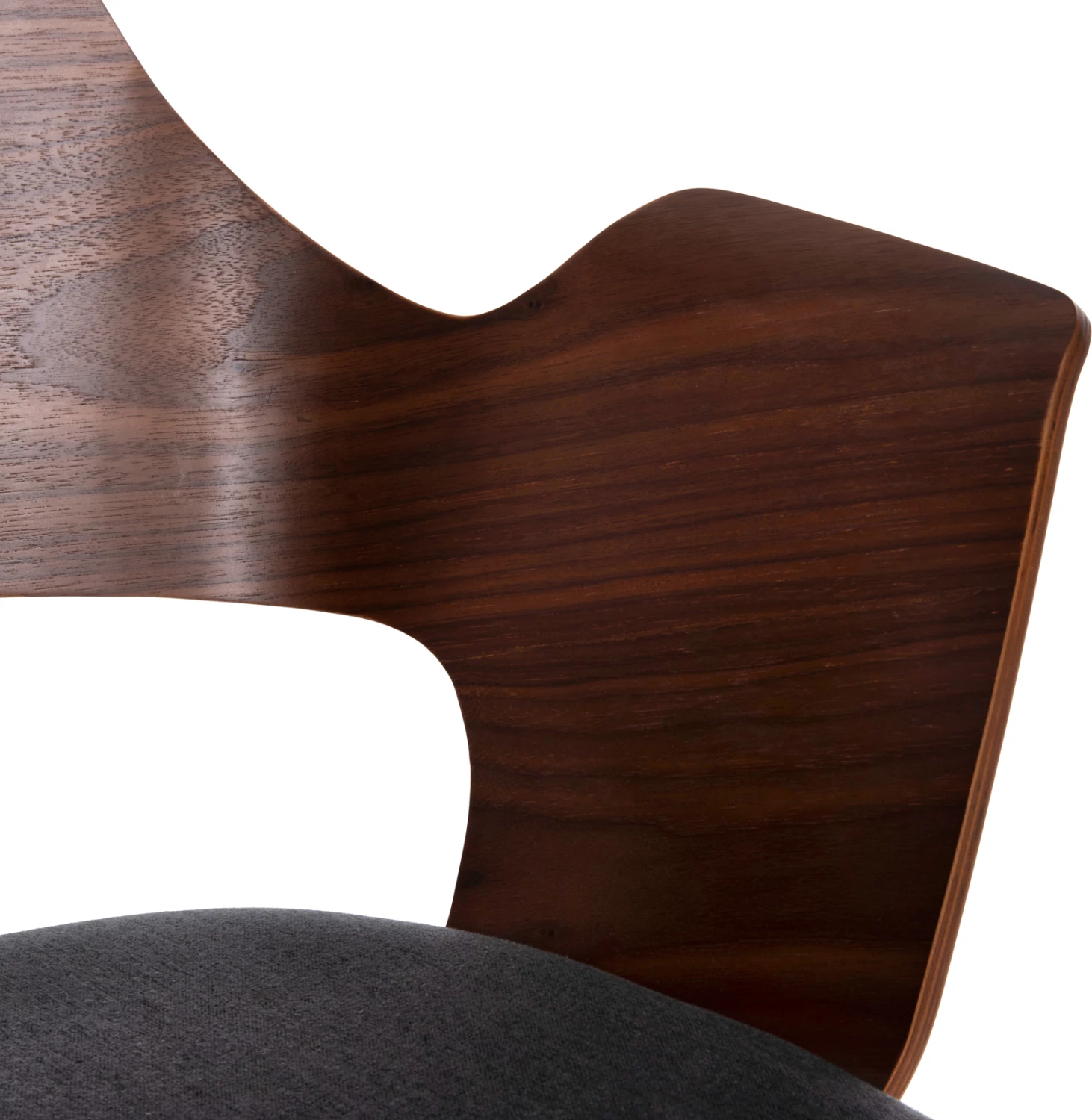 Karrige ngrënieje VELP FH9616.04 dru ngjyrë arre-gri pëlhurë-këmbë metali të zeza 55,5x50x79Hcm., set prej 2 copë