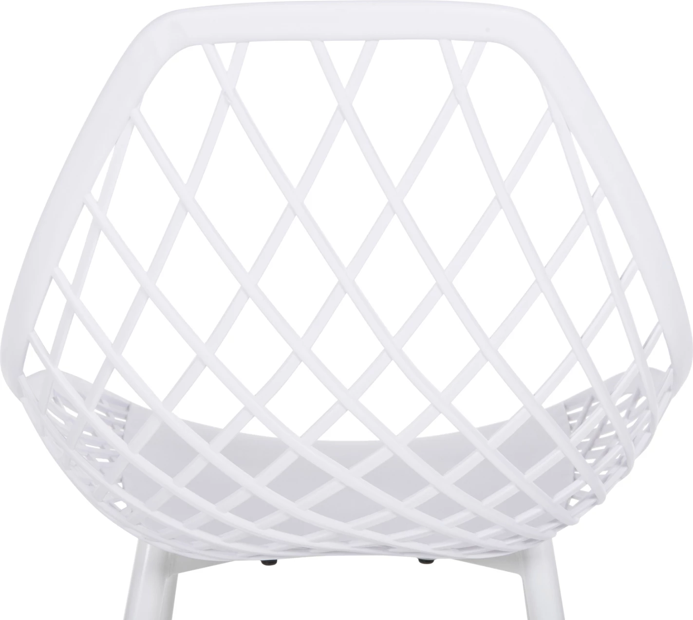 Karrige polipropileni LIO FH9524.11, ngjyrë e bardhë, këmbë metalike të bardha, 52x53x82H cm