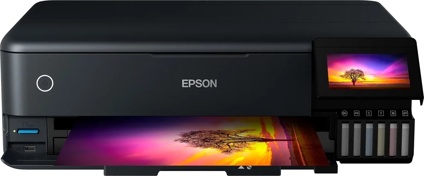 Printer Epson EcoTank L8180, multifunksional, ngjyrë e zezë