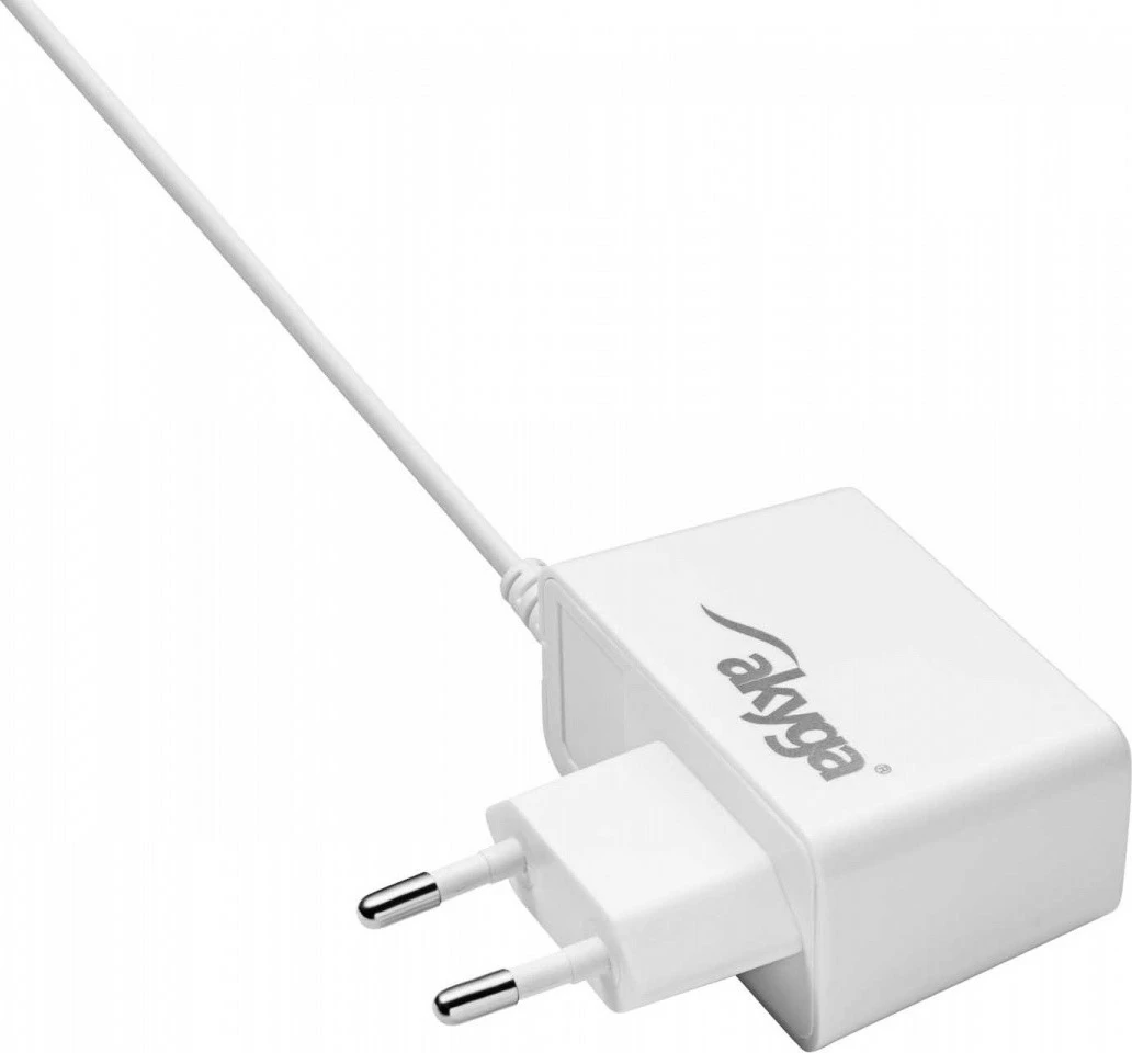 Karikues muri AKYGA AK-PD-04 4.7V 300mA 1.41W, 5.5x2.5mm, kabllo 1.8m, i bardhë