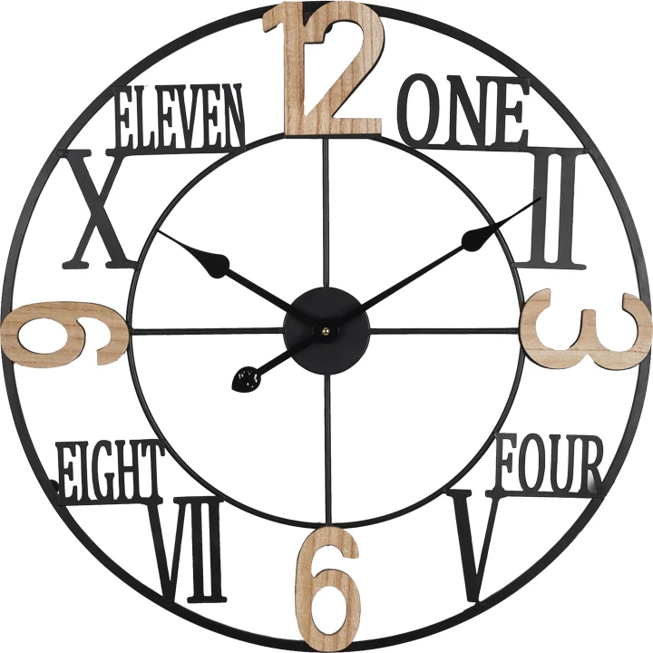 Orë muri Beauco Inart metal ngjyrë e zezë 60x3x60cm