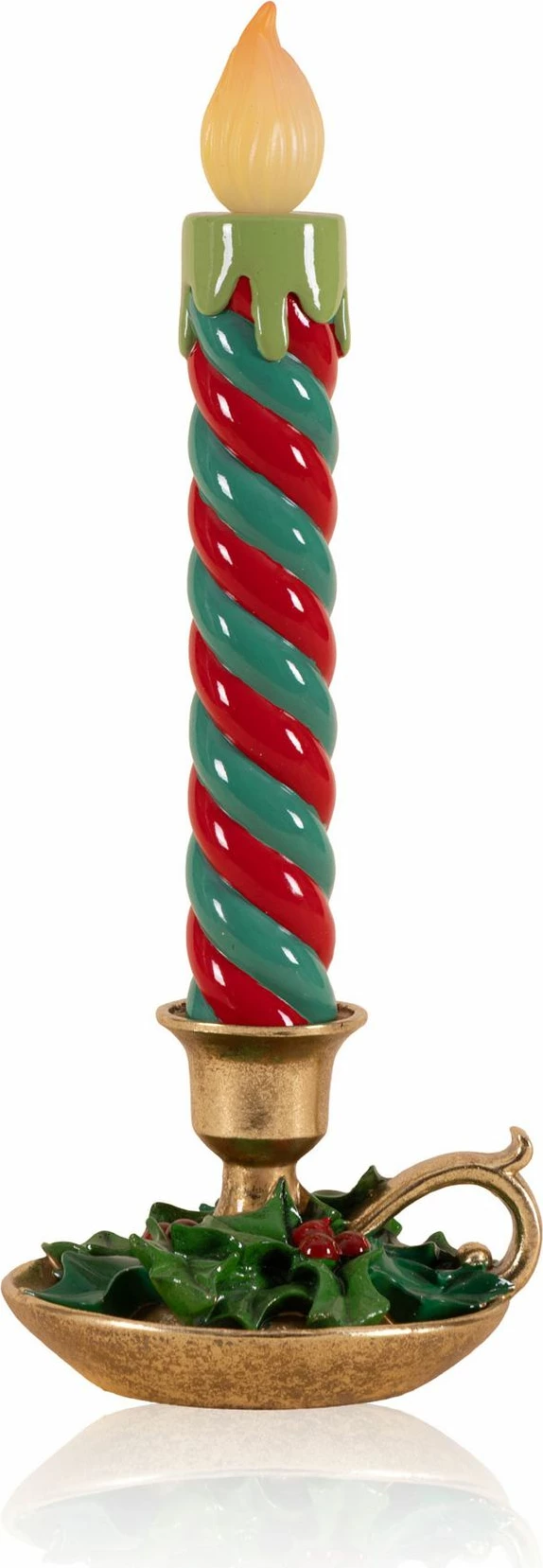 Objekt dekorativ qeramike me dritë LED, ngjyrë e kuqe dhe e bardhë, Evila Originals, SUS0222, 18x17x45cm