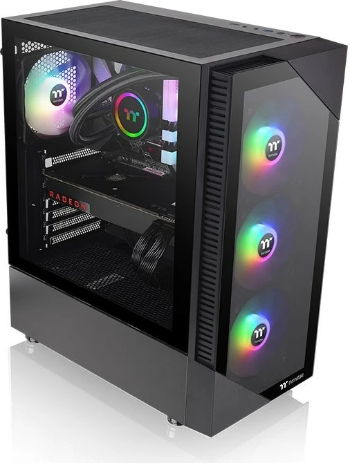 Kasë Thermaltake View 200 ARGB*3, Midi Tower, xham i temperuar, e zezë
