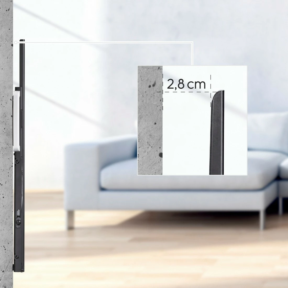 Mbajtës muri për TV Hama Motion XL, 46-100 inç, Çelik, i zi