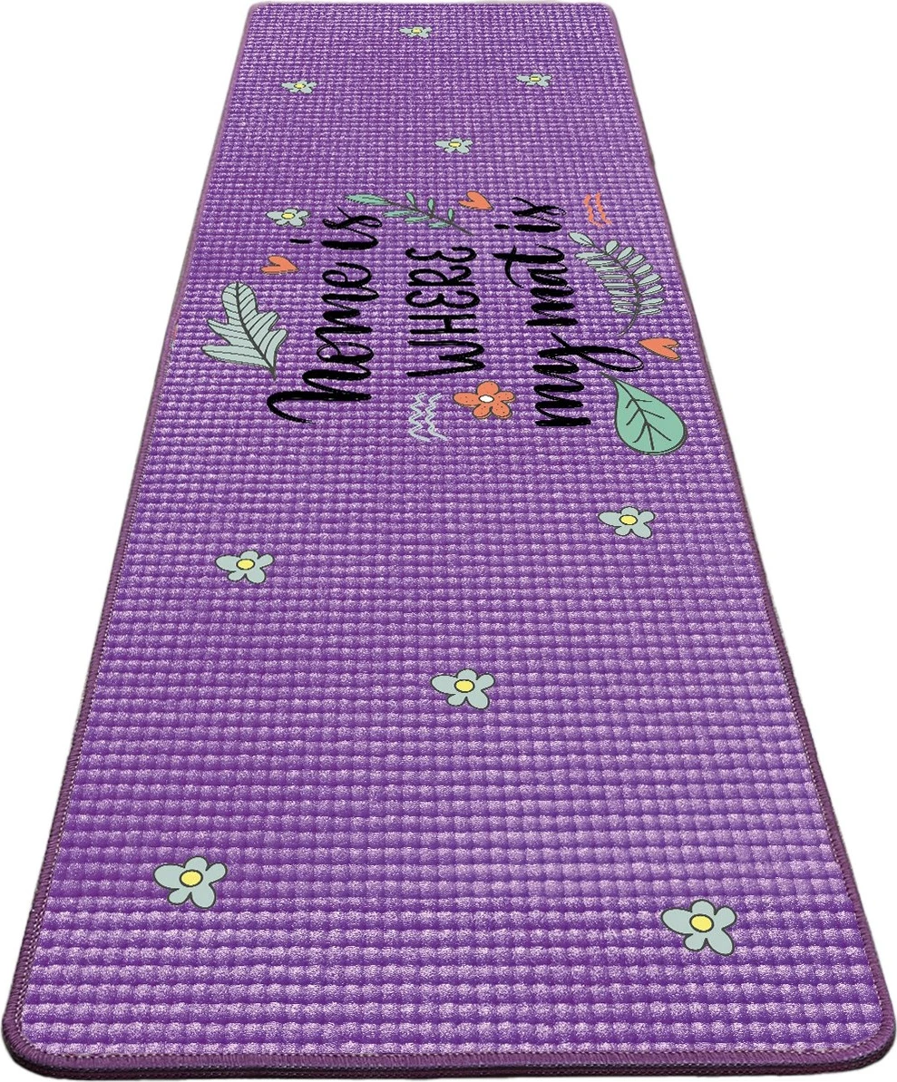 Qilim për yoga, Vital And Vivid, shumëngjyrësh, Where My Mat Is, 60x200cm