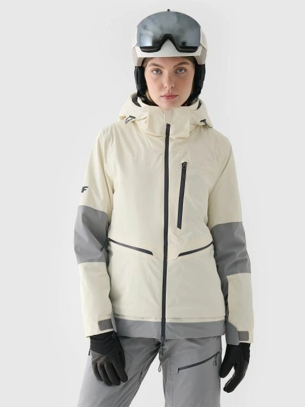 Jakne skijimi për femra 4F, e bardhë