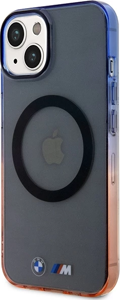 Mbështjellës BMW Gradient Bumper MagSafe për iPhone 14 Plus, silikon, gri