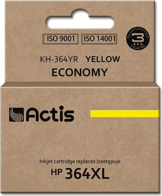 Bojë zëvendësese Actis KH-364YR ink për HP 364XL CB325EE,12ml, e verdhë