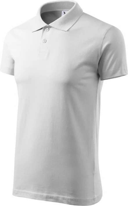 Polo maicë Malfini për meshkuj, e bardhë