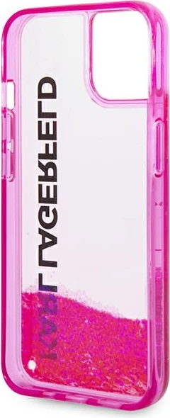 Mbështjellës Karl Lagerfeld KLHCP14MLCKVF për iPhone 14 Plus 6.7", Liquid Glitter Elong, Rozë
