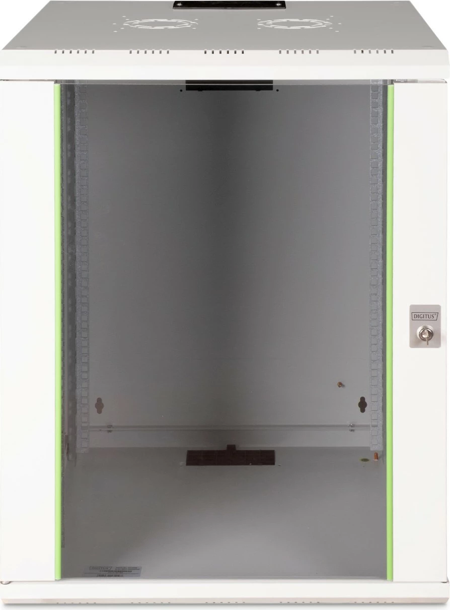 Kasë muri Digitus Unique 16HE 16U 820x600x600mm, xham, gri