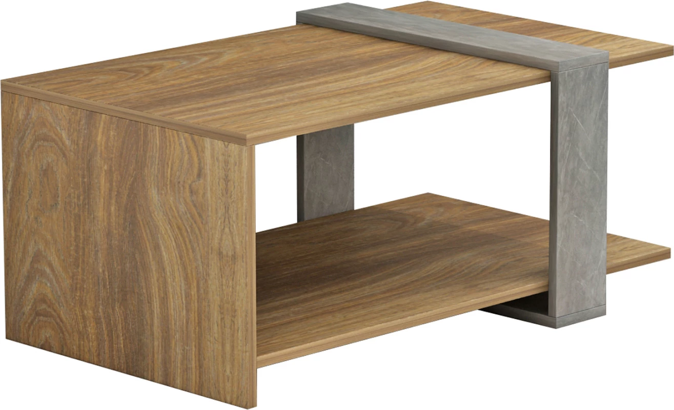 Tavolinë kafeje WILMA, teksturë guri gri, FH8950.13, 80Χ50Χ35H cm