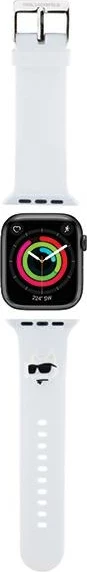 Rrip për Apple Watch Karl Lagerfeld 3D Rubber Choupette Head, silikon, i bardhë