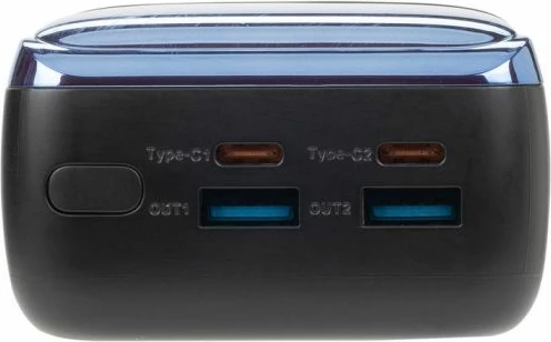 Powerbank RIVACASE VA1080 30000mAh 65W PD/QC3.0 me LCD, blu e zezë