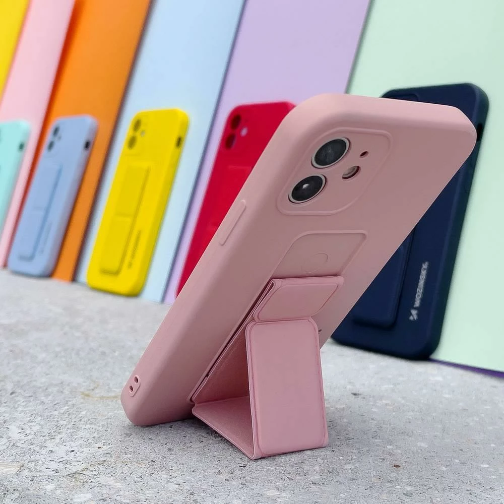 Mbështjellës Wozinsky Kickstand Case për iPhone 11 Pro Max, silikon, blu e errët