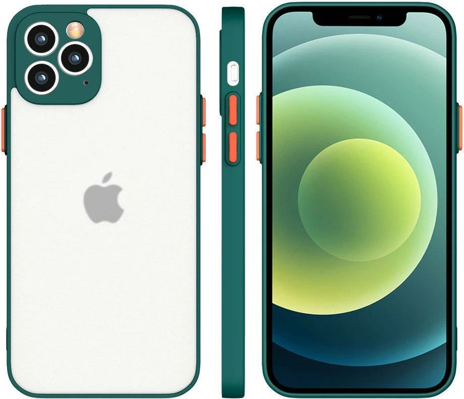 Mbështjellës silikon Hurtel Milky Case për Samsung Galaxy S21+ 5G, gjysmë-transparent, Gjelbër e errët