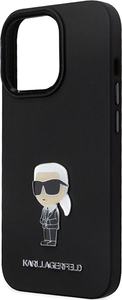 Mbështjellës Karl Lagerfeld KLHCP14LSMHKNPK për iPhone 14 Pro, silikon, i zi