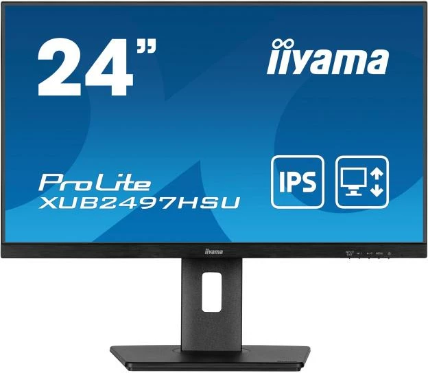 Monitor iiyama ProLite XUB2497HSU-B2 24" IPS 100Hz AdaptiveSync altoparlantë USB 2.0 hub HDMI/DisplayPort i zi