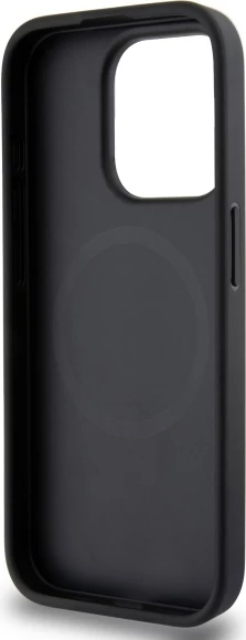 Mbështjellës DKNY Grained Metal Logo MagSafe për iPhone 15 Pro Max, Bezhe