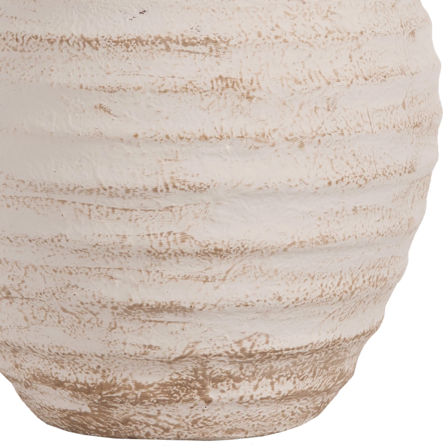 Vazo dekorative PYDNA, ngjyrë e bardhë-bezhë antike, Φ20x25H cm