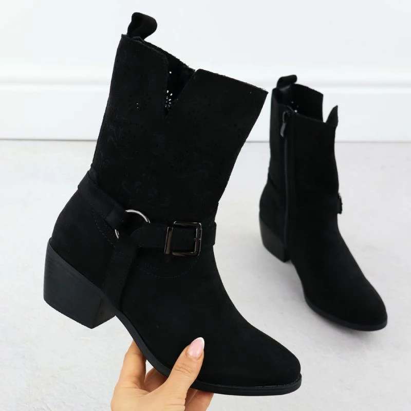 Çizme cowboy për femra M. Daszyński MR1921-47, të zeza