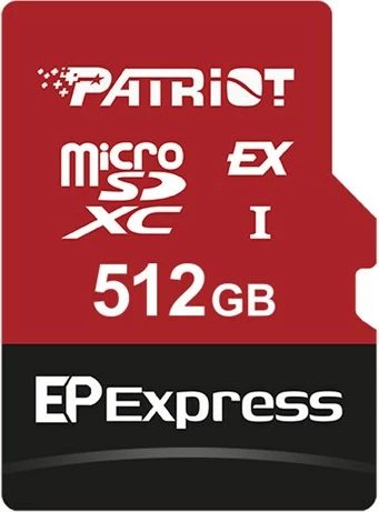 Kartelë memorie Patriot Memory EP Express microSDXC 512GB, e kuqe