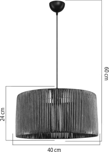 Llambë tavani një-dritëshe, ngjyrë kafe, Φ40x20cm