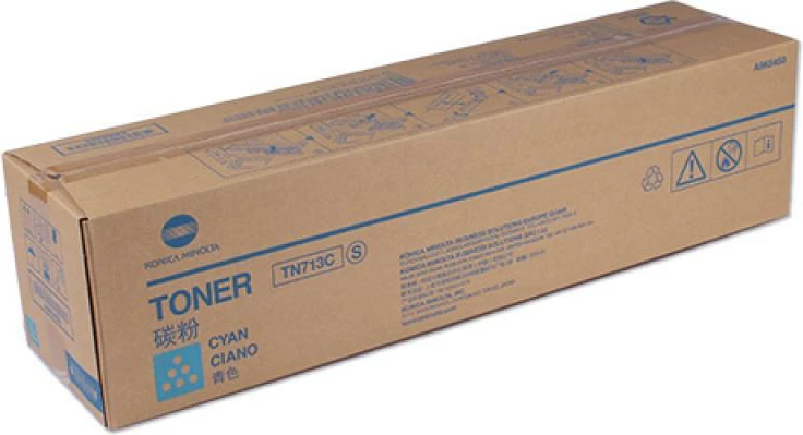 Toner, Konica Minolta, TN-713C (A9K8450), origjinal, rendiment deri 24,000 faqe, cyan, paketë 1 copë